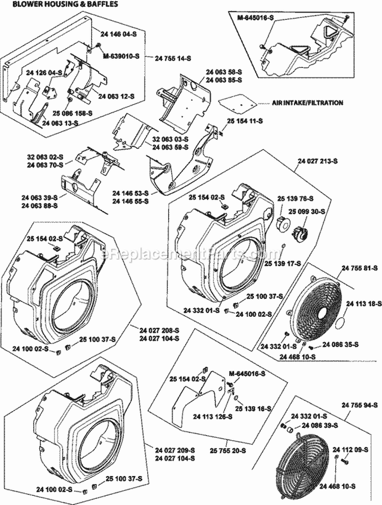 Page B Diagram and Parts List for CH750-3052  Kohler Engine