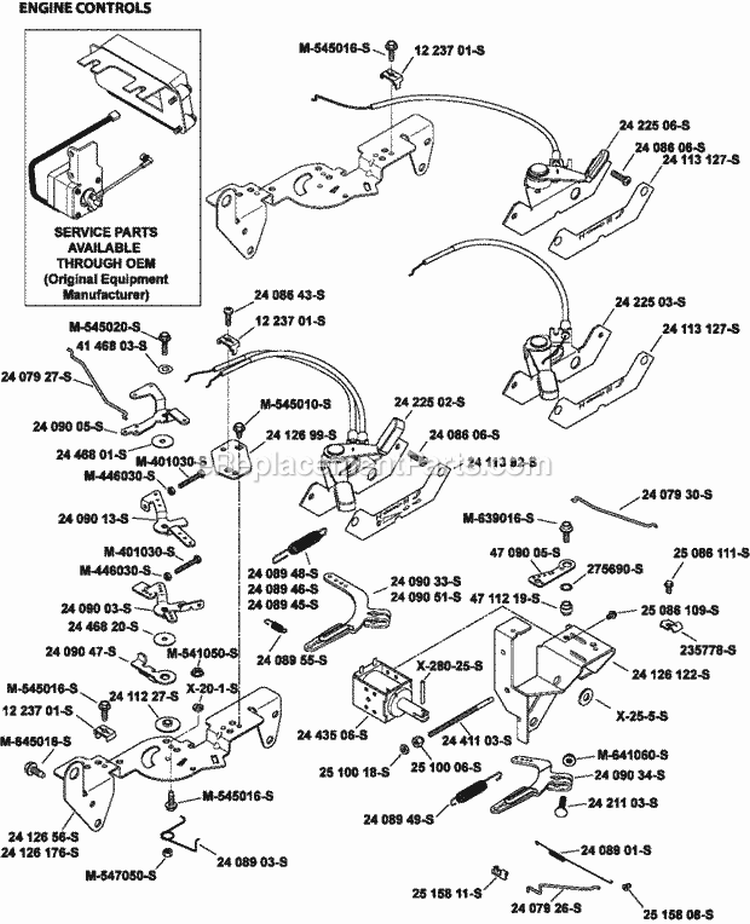 Page E Diagram and Parts List for CH750-0047  Kohler Engine