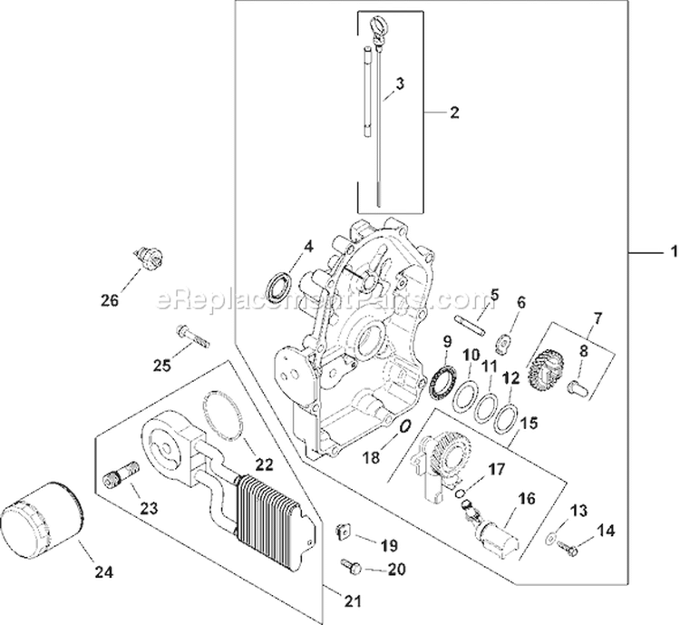 Page K Diagram and Parts List for CH750S-CH750-0004  Kohler Engine