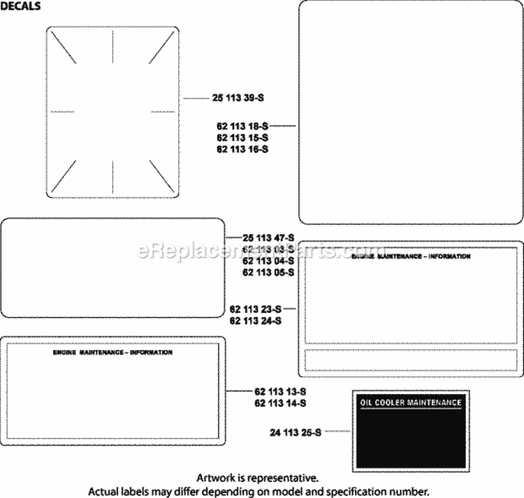 Page E Diagram and Parts List for CH960-0011  Kohler Engine