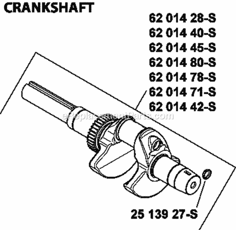 Page D Diagram and Parts List for CH1000-0014  Kohler Engine