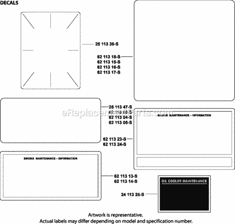 Decals_12-62-10 Diagram and Parts List for CH980-2022  Kohler Engine