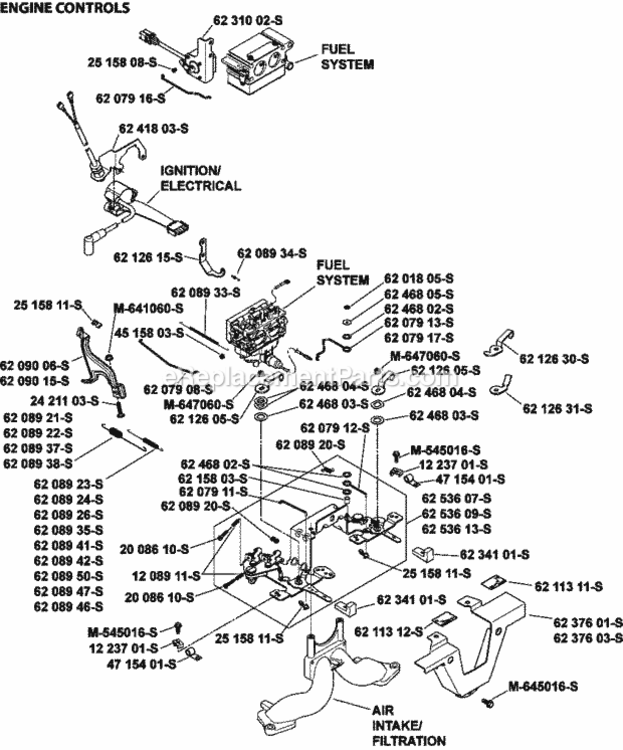 Engine_Controls_Group_9-62-15 Diagram and Parts List for CH980-2022  Kohler Engine