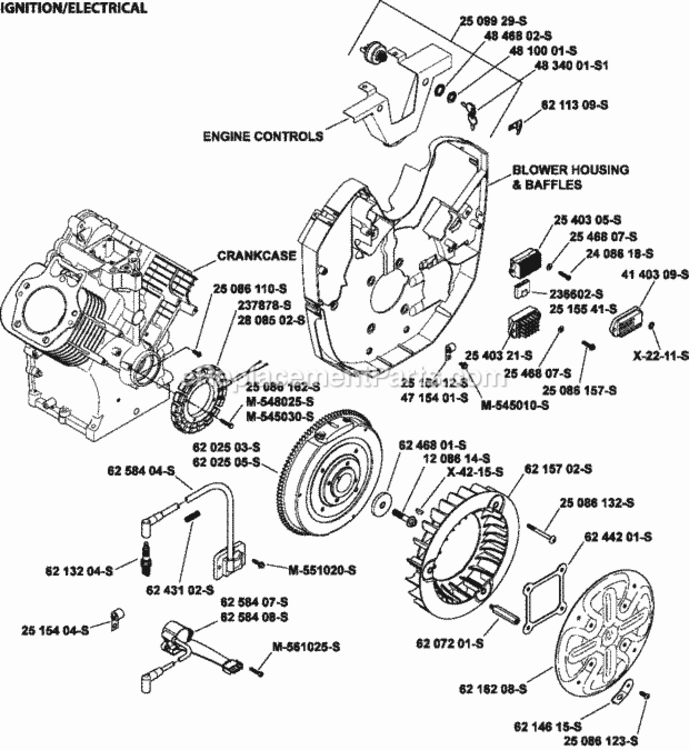 IgnitionCharging_Group_5-62-4 Diagram and Parts List for CH980-2022  Kohler Engine