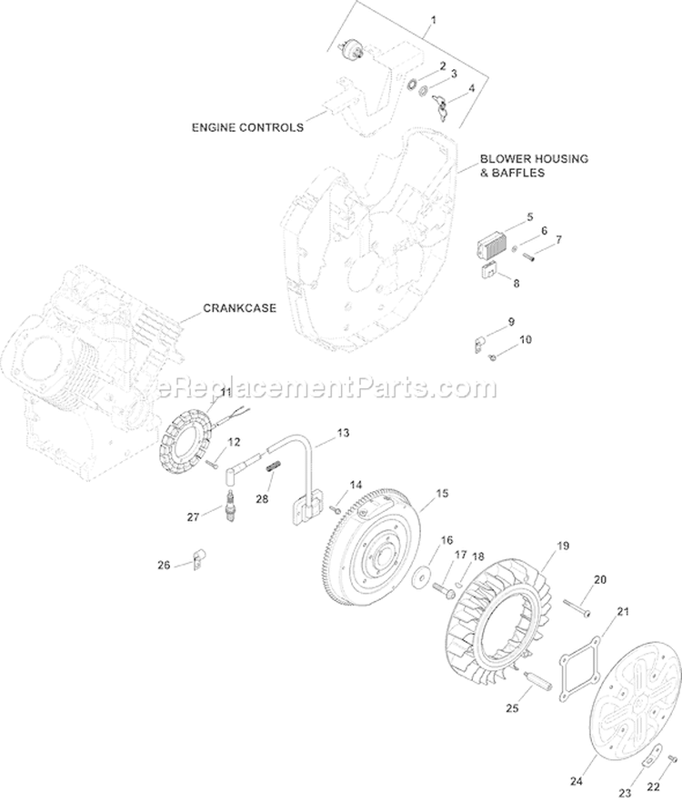 Page J Diagram and Parts List for CH980S-CH980-0011  Kohler Engine