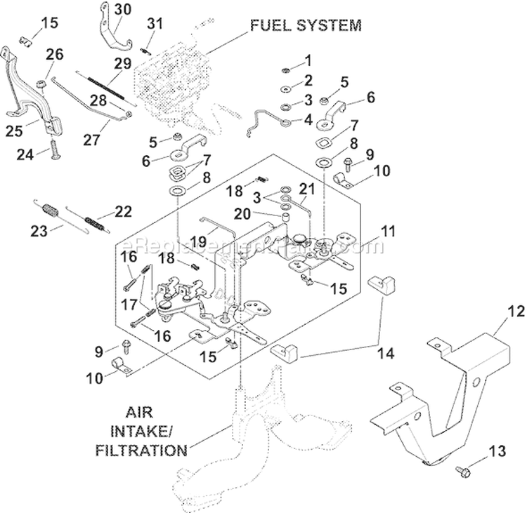 Page F Diagram and Parts List for CH980S-CH980-0011  Kohler Engine