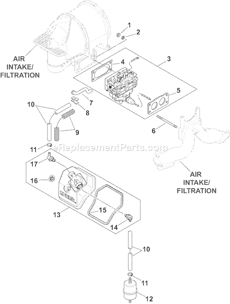 Page H Diagram and Parts List for CH940S-CH940-0002  Kohler Engine