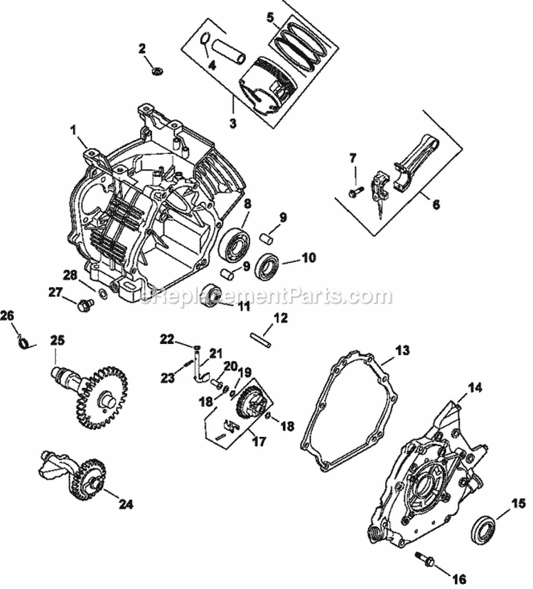 Page C Diagram and Parts List for CS10-931622  Kohler Engine