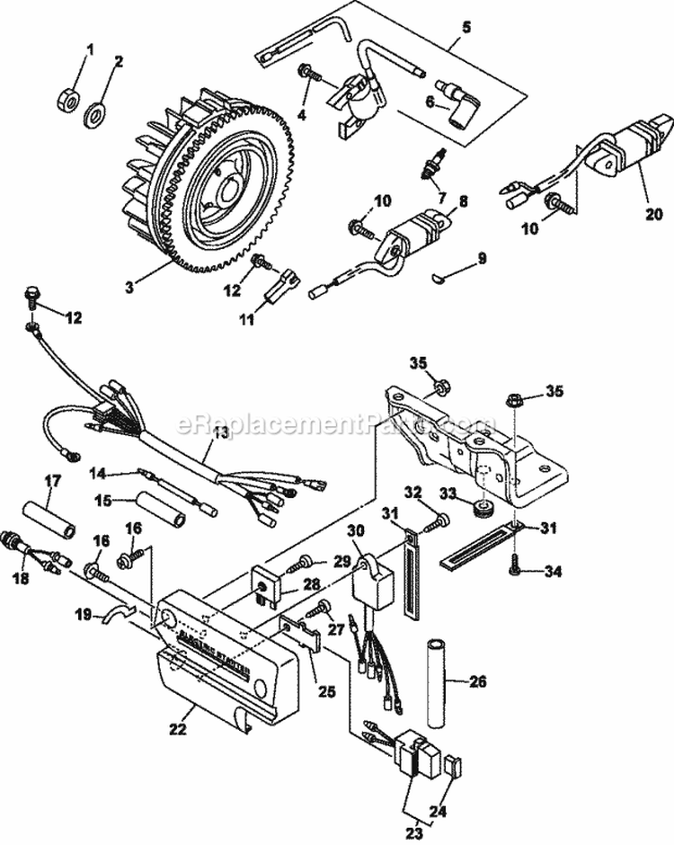 Page J Diagram and Parts List for CS12-941617  Kohler Engine