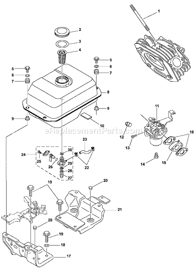 Page F Diagram and Parts List for CS12-941637  Kohler Engine