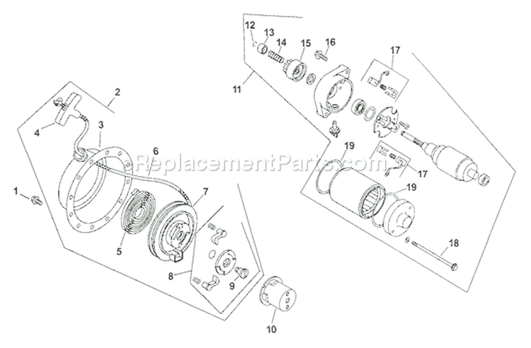 Page K Diagram and Parts List for CS6-911507  Kohler Engine