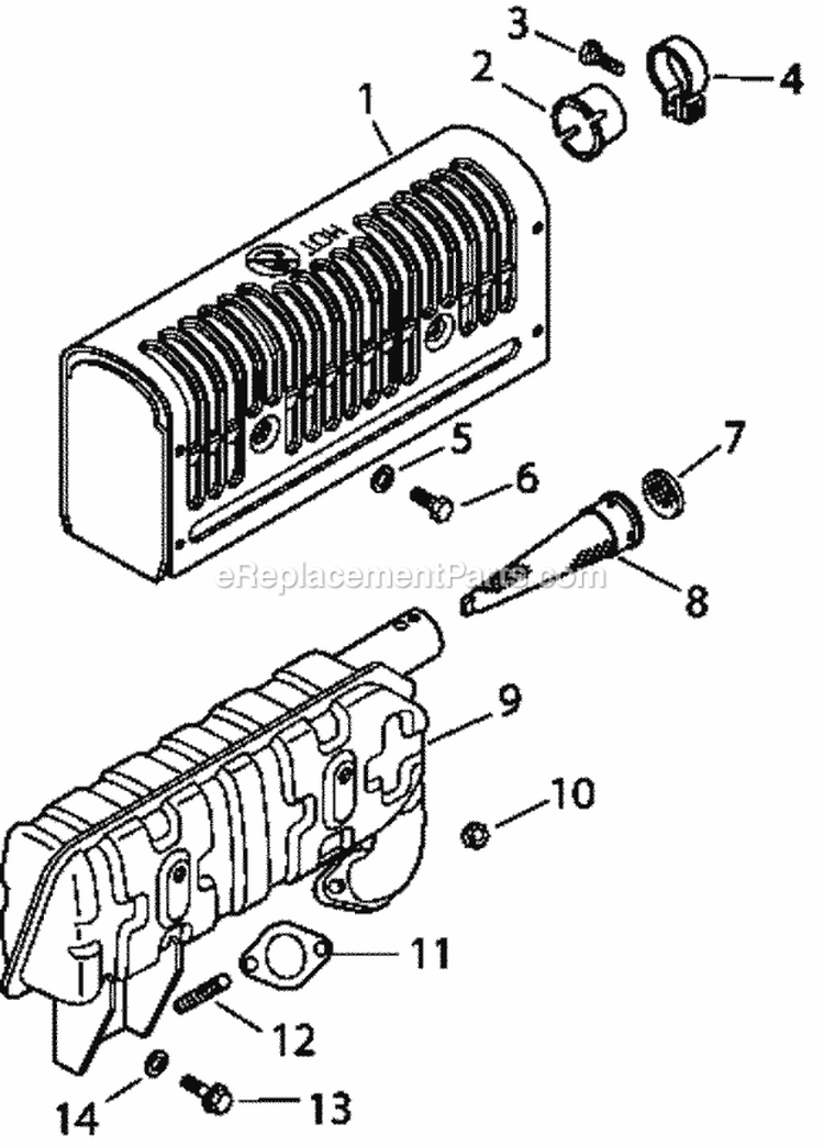 Page F Diagram and Parts List for CS6-911512  Kohler Engine