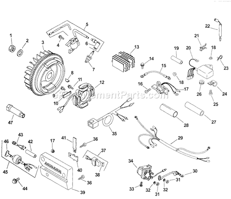 Page I Diagram and Parts List for CS12ST-941510  Kohler Engine