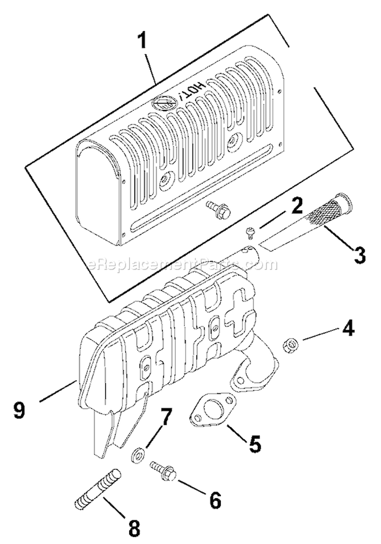 Page F Diagram and Parts List for CS85T-951502  Kohler Engine