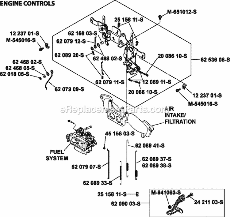 Page F Diagram and Parts List for CV1000-0010  Kohler Engine