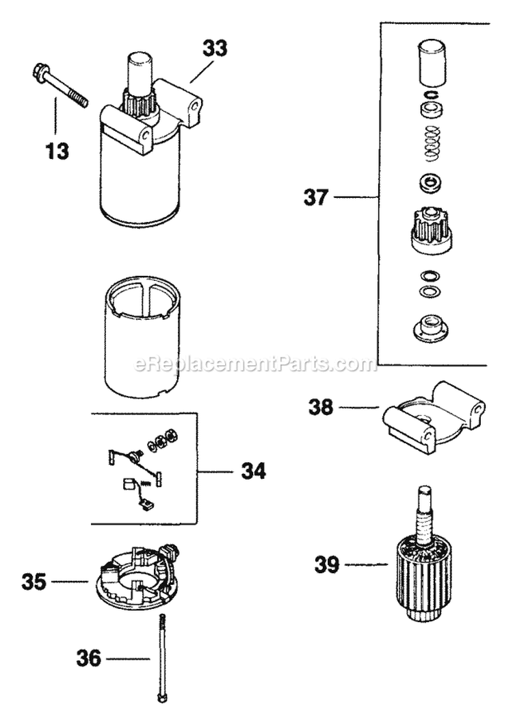 Page O Diagram and Parts List for CV125-1260  Kohler Engine