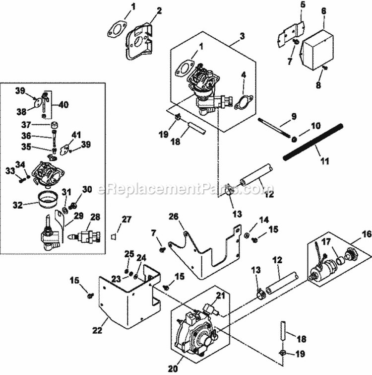 Page H Diagram and Parts List for CV14-14106  Kohler Engine