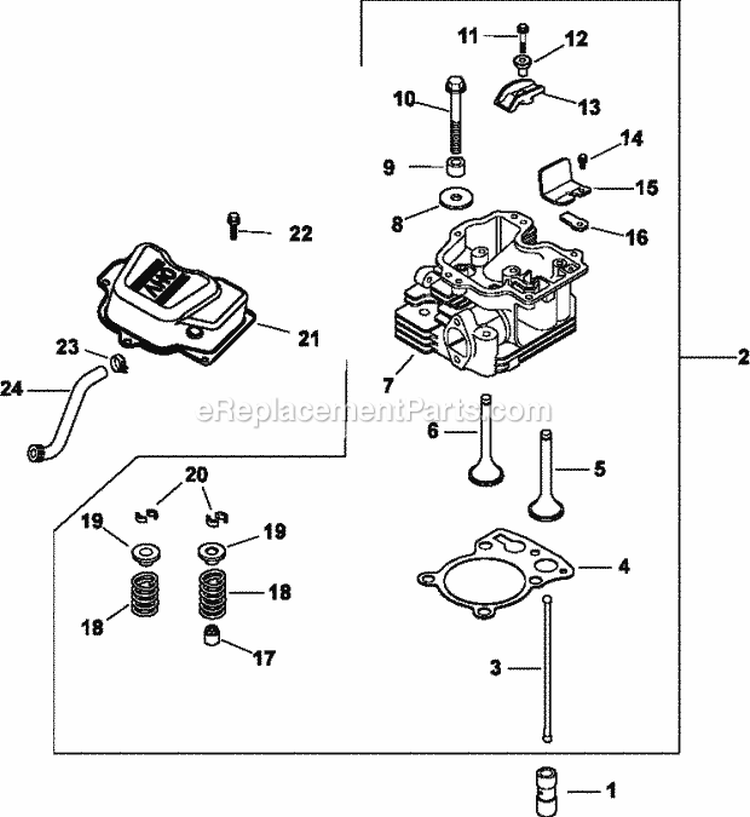 Page J Diagram and Parts List for CV13-21522  Kohler Engine