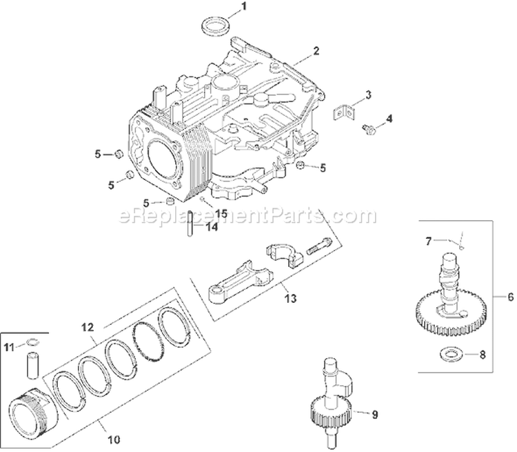Page C Diagram and Parts List for CV14-14110  Kohler Engine