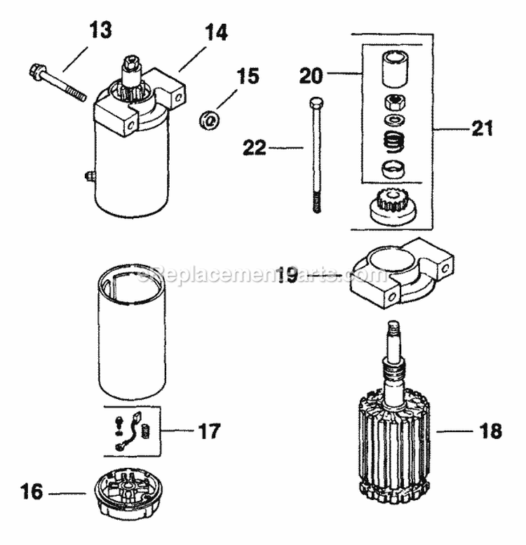 Page O Diagram and Parts List for CV125-1214  Kohler Engine