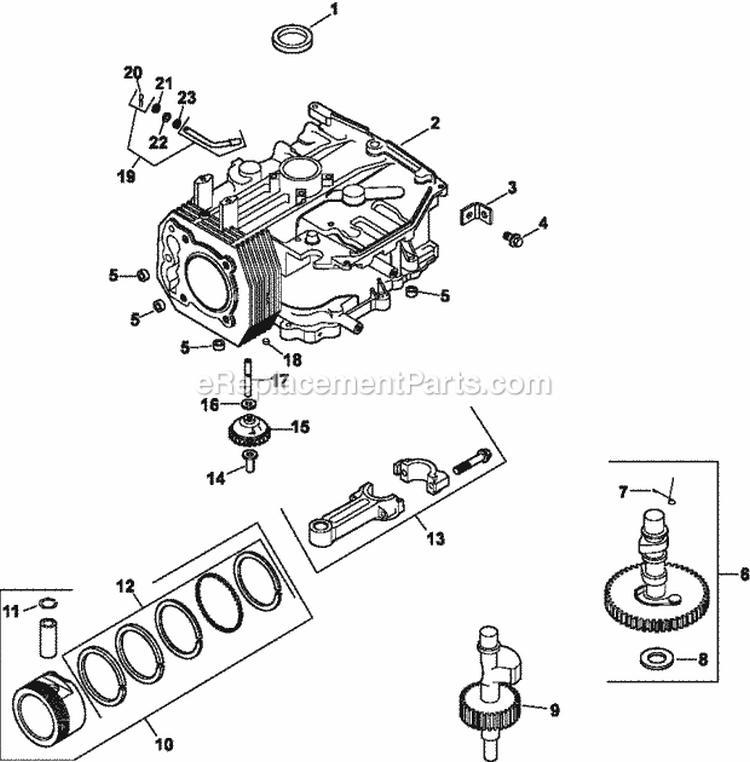 Page D Diagram and Parts List for CV13-21533  Kohler Engine