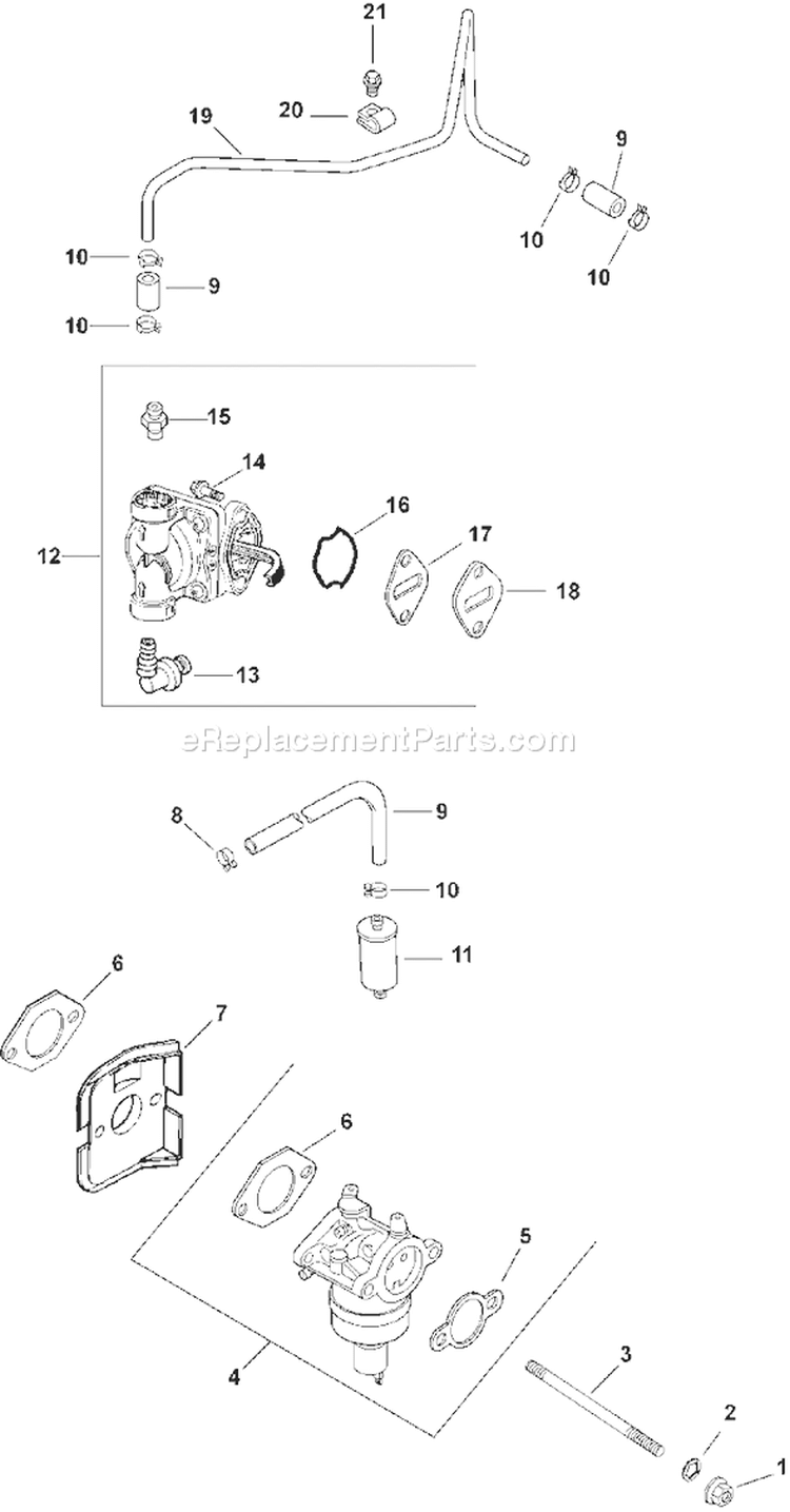 Page H Diagram and Parts List for CV14S-14107  Kohler Engine