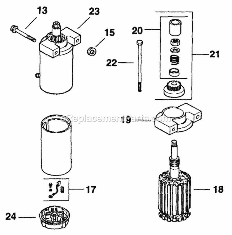 Page O Diagram and Parts List for CV125-1211  Kohler Engine
