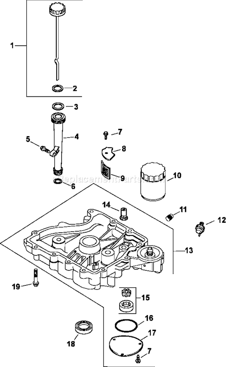 Page K Diagram and Parts List for CV15-41558  Kohler Engine
