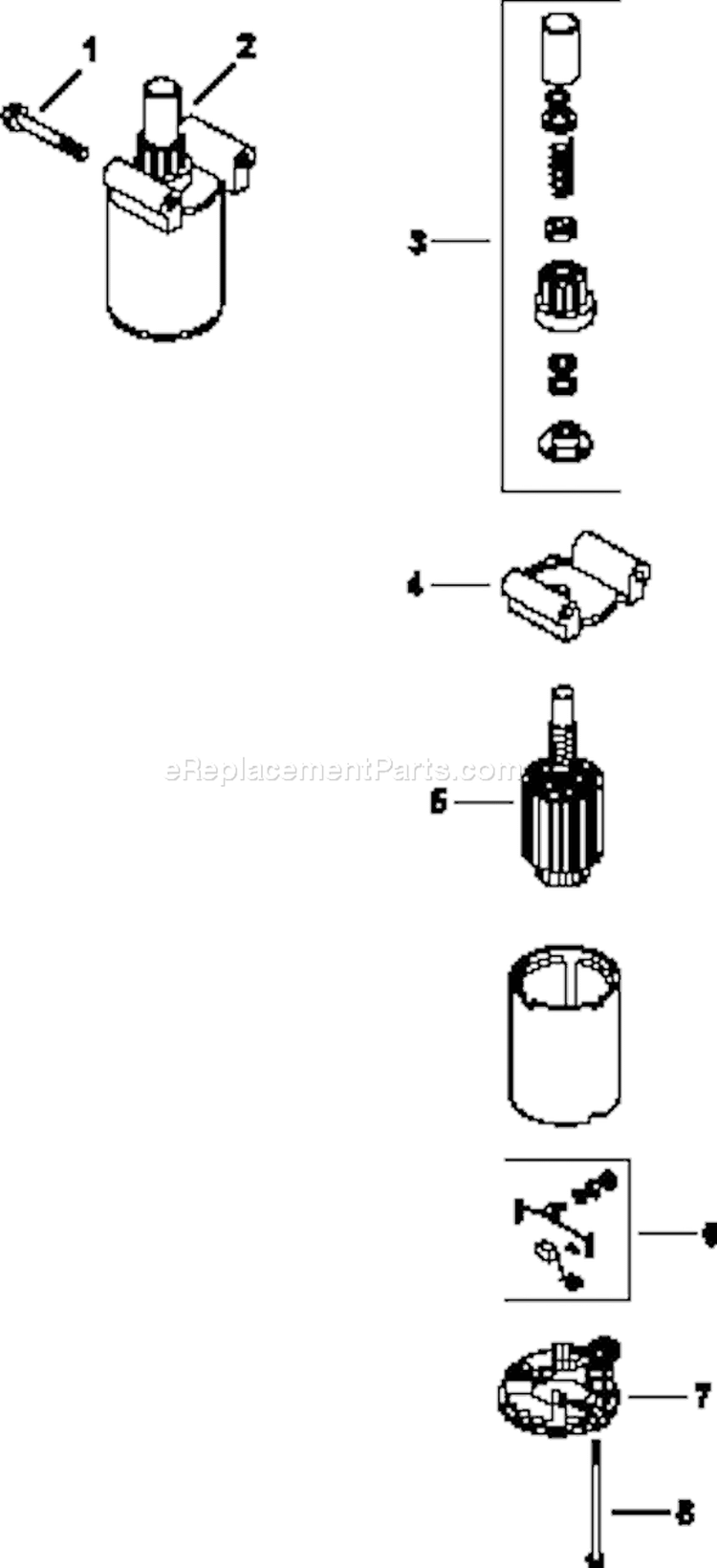 Page J Diagram and Parts List for CV15-41525  Kohler Engine