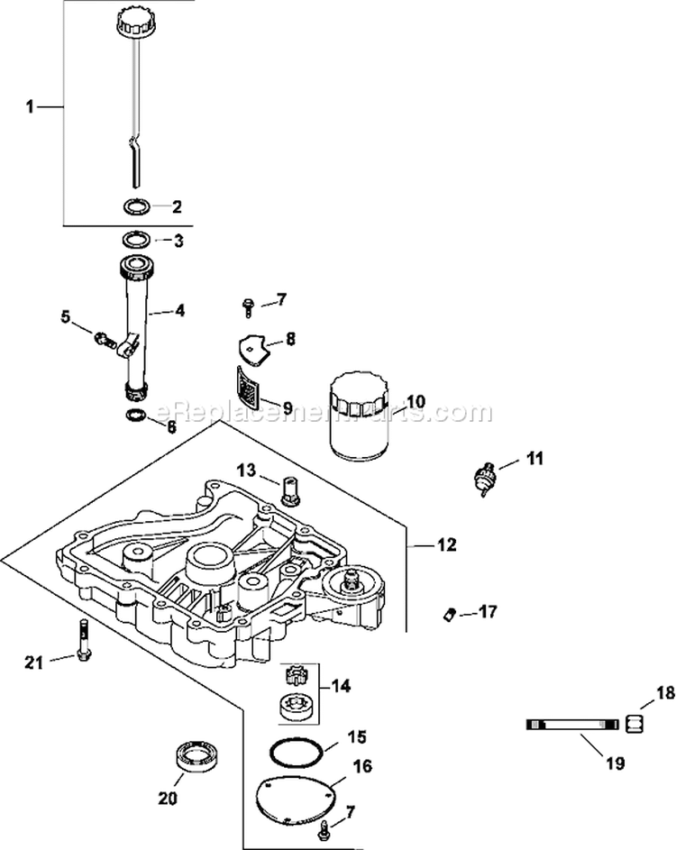 Page K Diagram and Parts List for CV15-41571  Kohler Engine