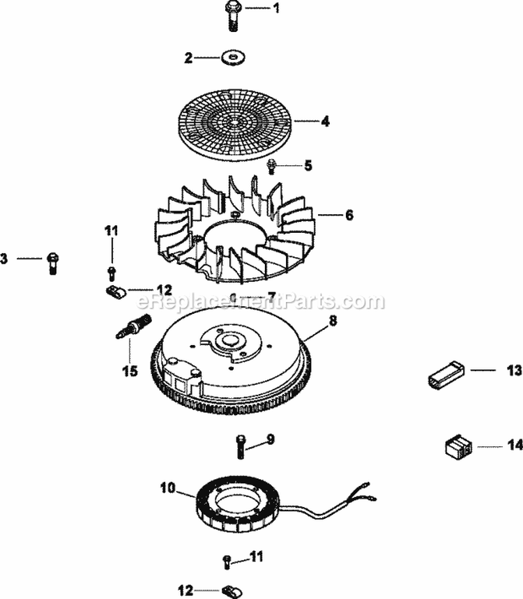 Page J Diagram and Parts List for CV15-41577  Kohler Engine