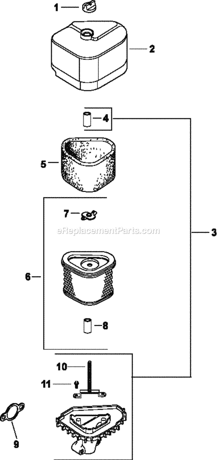 Page A Diagram and Parts List for CV15-41584  Kohler Engine