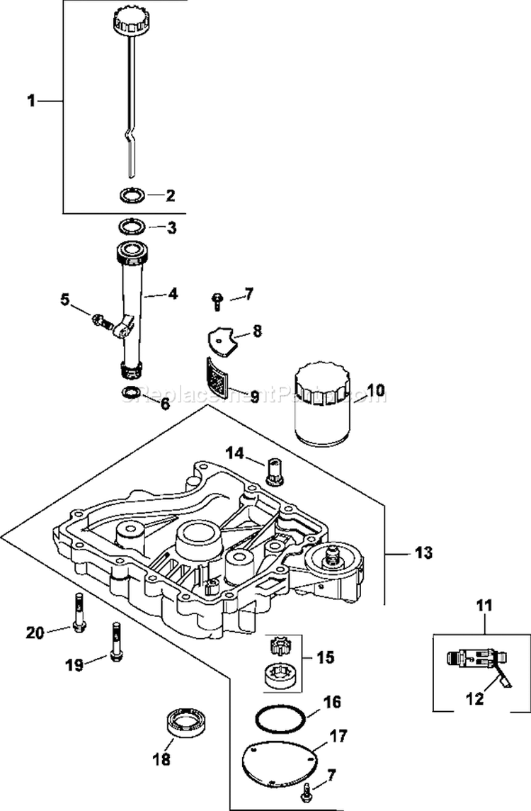 Page K Diagram and Parts List for CV15-41594  Kohler Engine