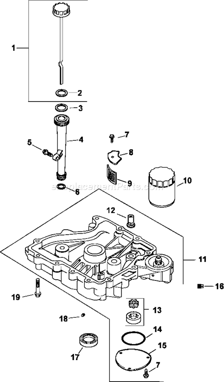 Page K Diagram and Parts List for CV15-41602  Kohler Engine