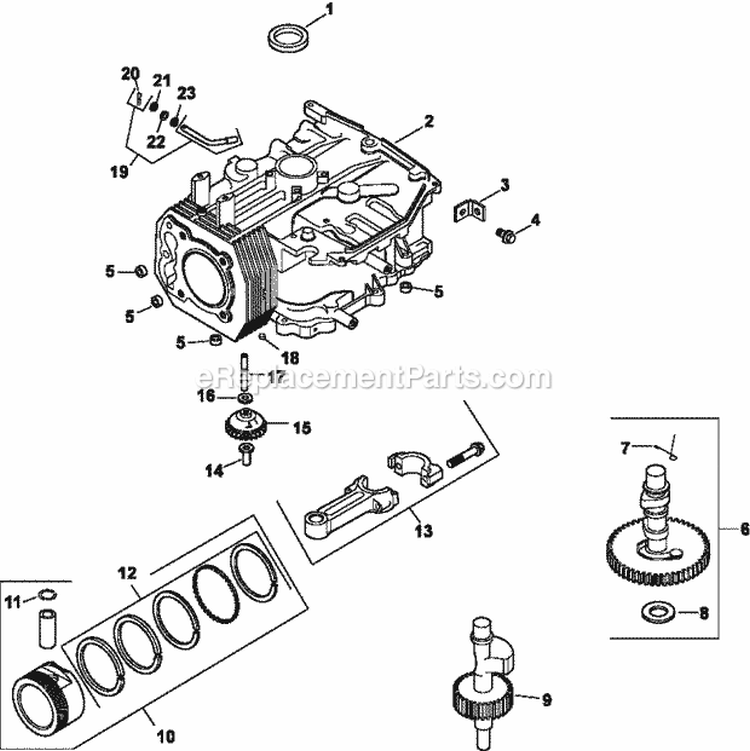 Page G Diagram and Parts List for CV15-41610  Kohler Engine