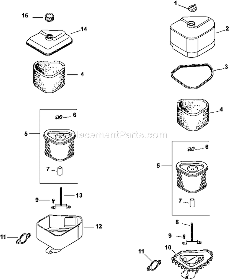Page A Diagram and Parts List for CV15-41613  Kohler Engine
