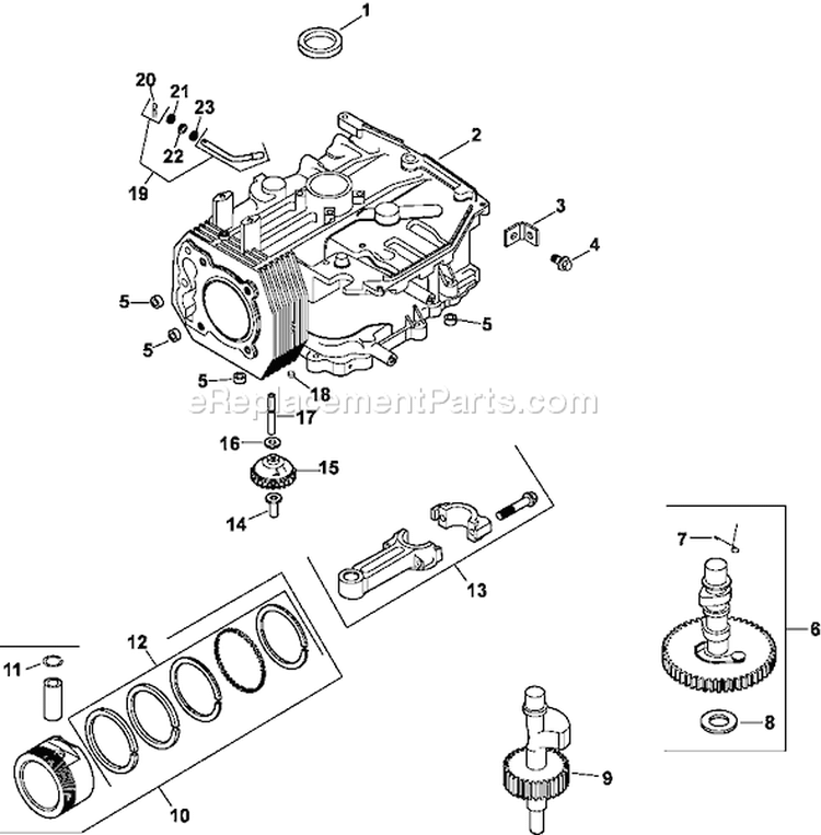 Page C Diagram and Parts List for CV15-41612  Kohler Engine