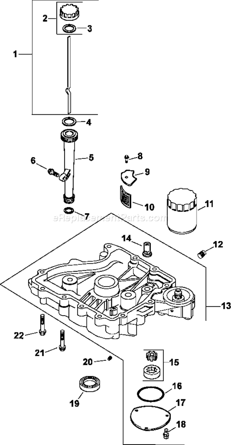 Page K Diagram and Parts List for CV15-41534  Kohler Engine