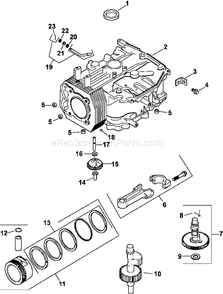 Page C Diagram and Parts List for CV15-41503  Kohler Engine
