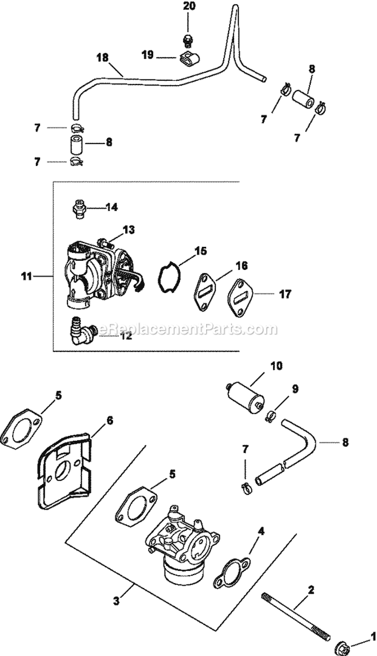 Page H Diagram and Parts List for CV15-41622  Kohler Engine