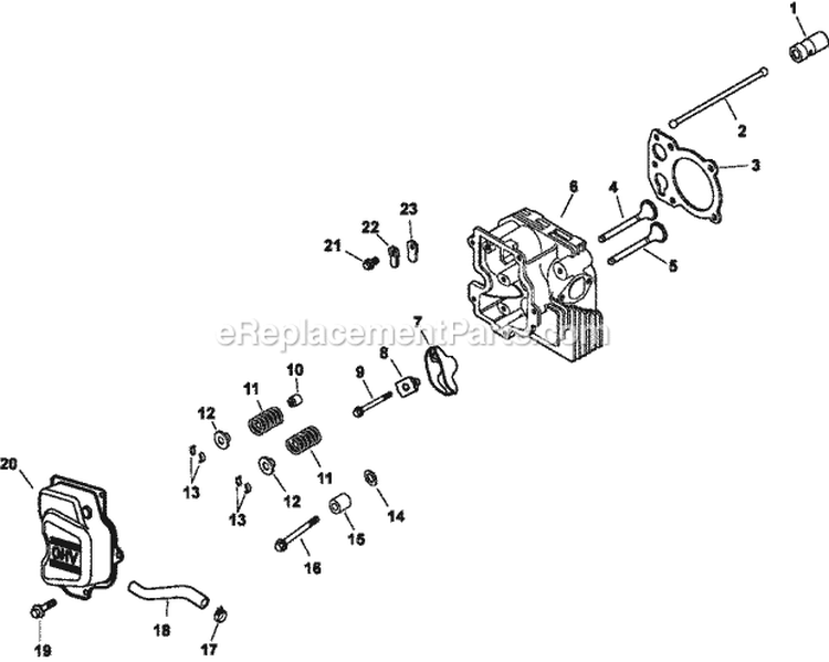 Page H Diagram and Parts List for CV15-41614  Kohler Engine
