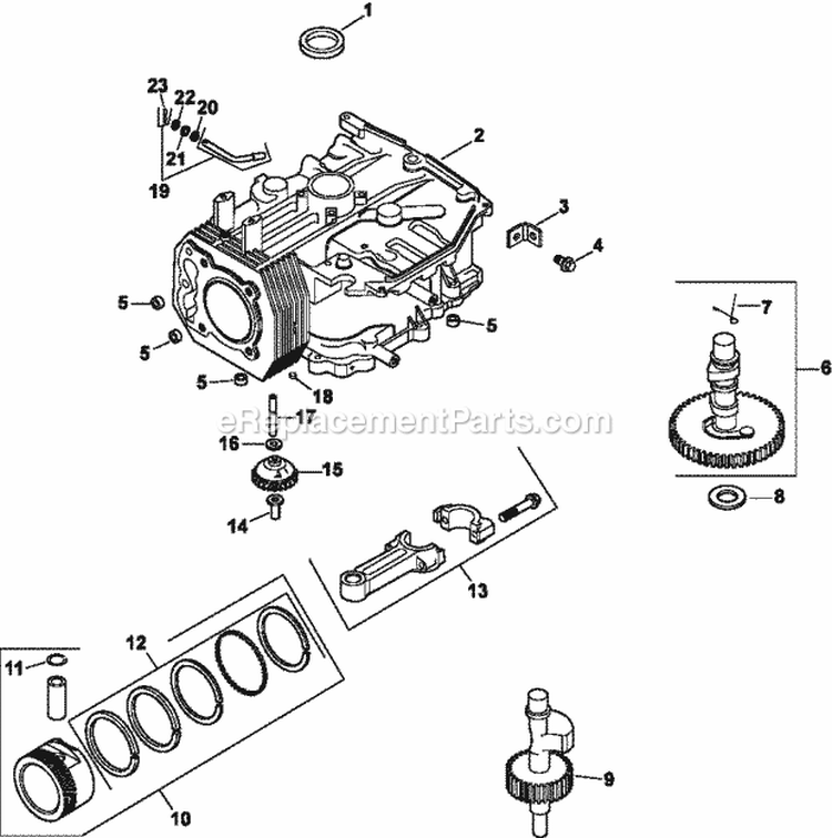 Page C Diagram and Parts List for CV15-41633  Kohler Engine