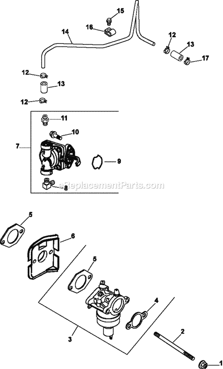 Page H Diagram and Parts List for CV15-41633  Kohler Engine