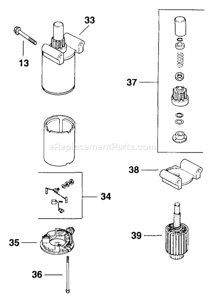Page P Diagram and Parts List for CV14-1410  Kohler Engine