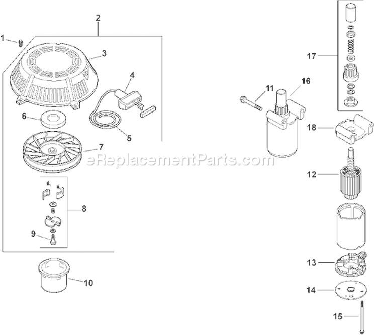 Page L Diagram and Parts List for CV14ST-1491  Kohler Engine