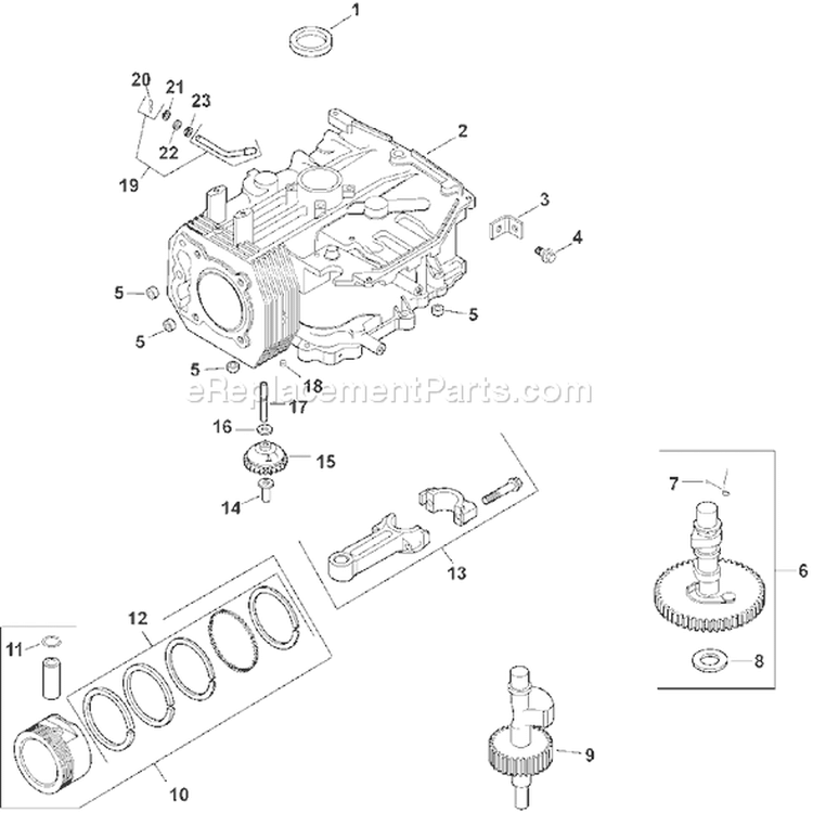 Page C Diagram and Parts List for CV13ST-21512  Kohler Engine