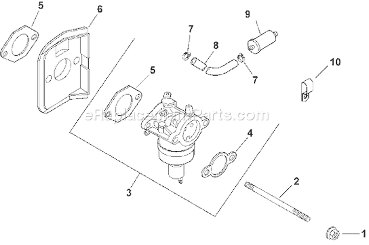 Page H Diagram and Parts List for CV13T-21530  Kohler Engine
