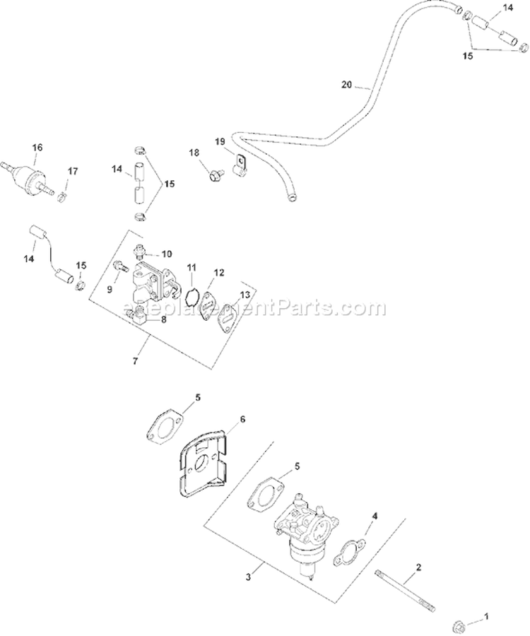 Page H Diagram and Parts List for CV13ST-21512  Kohler Engine