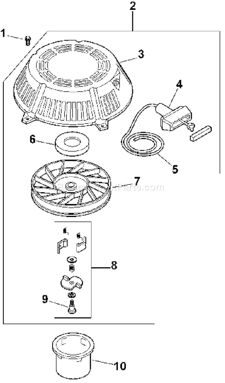 Page L Diagram and Parts List for CV13T-21534  Kohler Engine