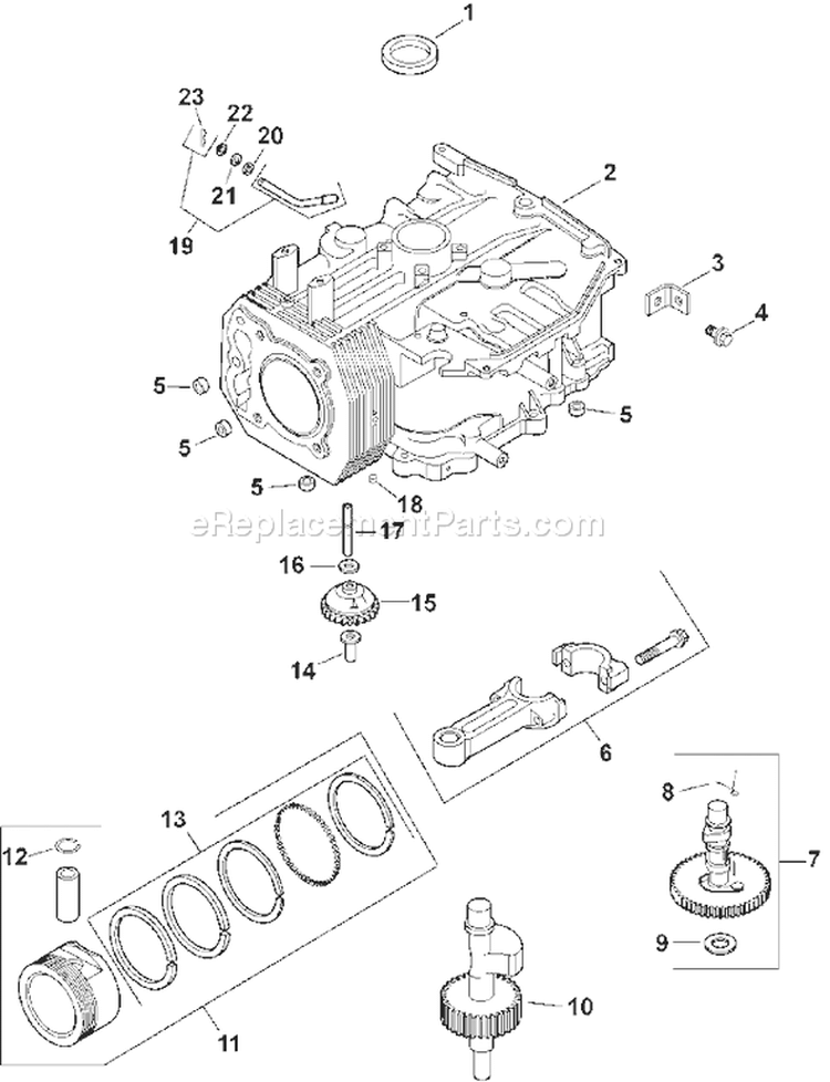 Page C Diagram and Parts List for CV15T-41581  Kohler Engine
